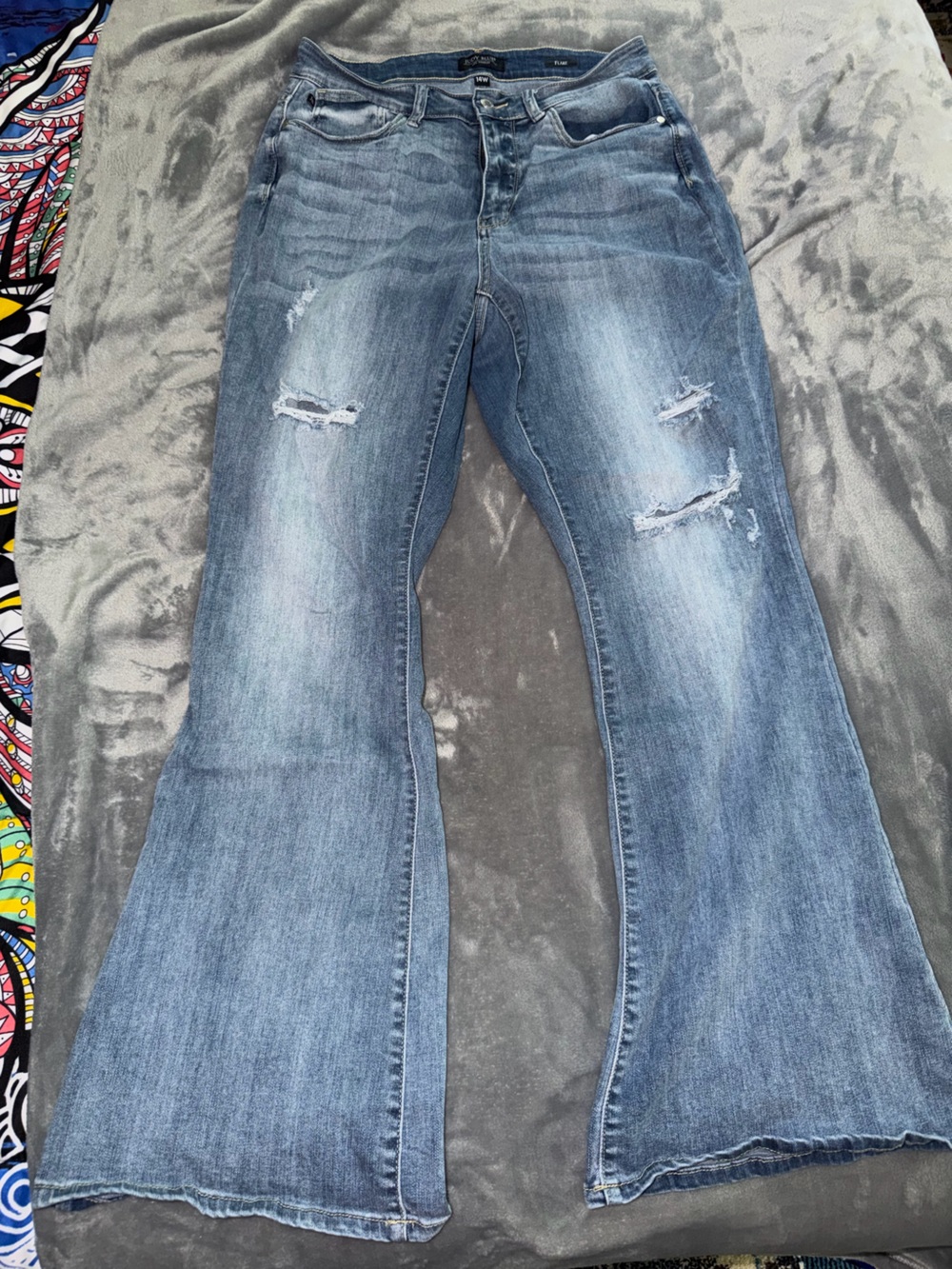 Judy Blue Distressed Flare Jeans
